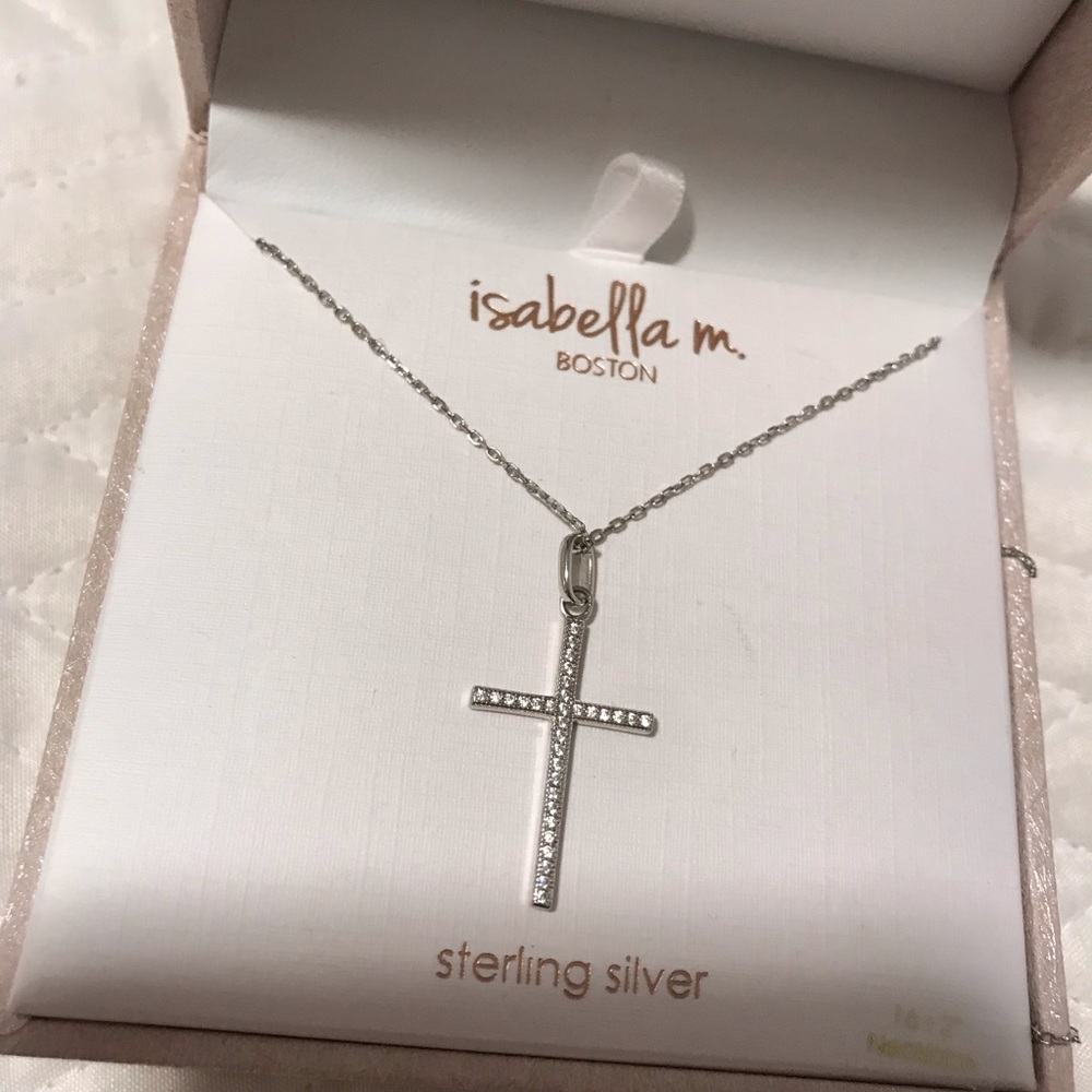 Silver cross necklace